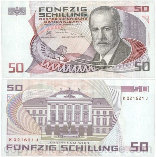Österreich, 2. republik, p149, 50 schilling 1986, serie k c; 1 (kopie)