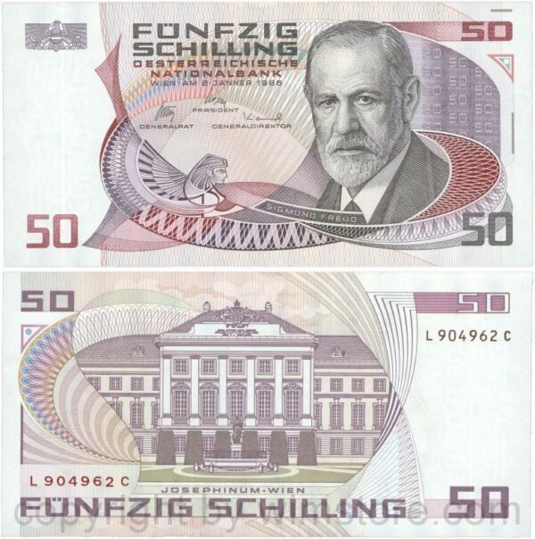 Österreich, 2. republik, p149, 50 schilling 1986, serie k j; 1 (kopie)