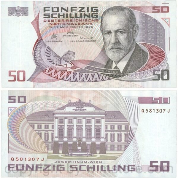 Österreich, 2. republik, p149, 50 schilling 1986, serie k j; 1 (kopie)