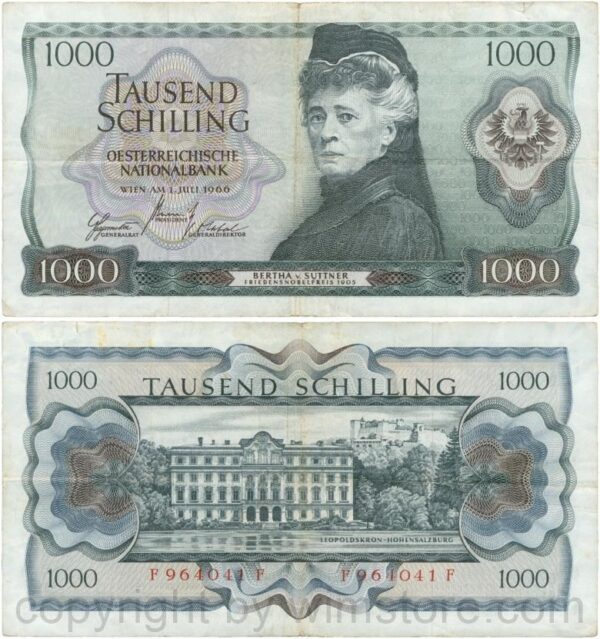 Österreich, 2. republik, p147, 1000 schilling 1966, serie f a; 3 (kopie)
