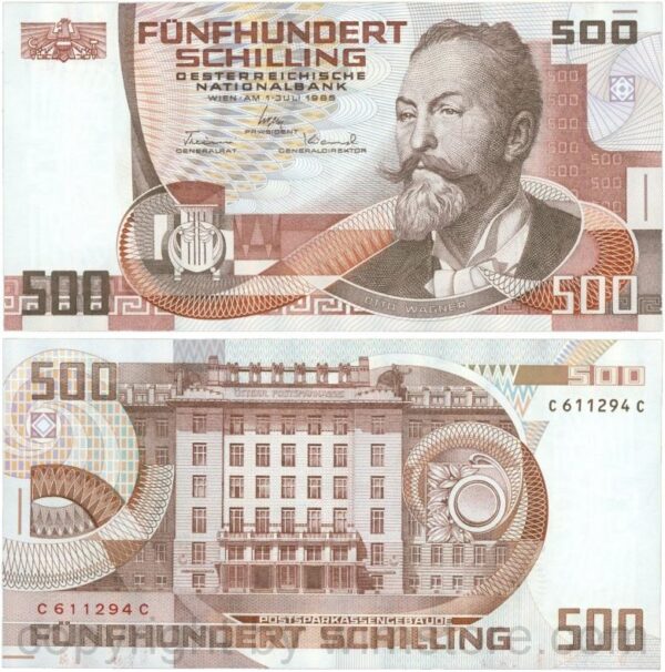 Österreich, 2. republik, p151, 500 schilling 1985, serie b i; 1 (kopie)