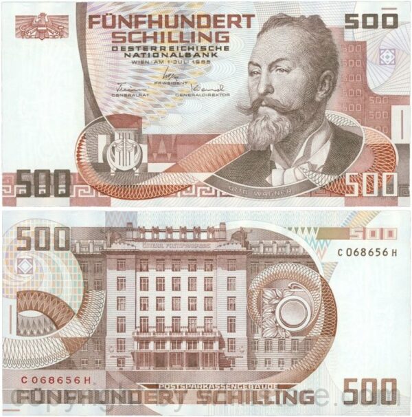 Österreich, 2. republik, p151, 500 schilling 1985, serie c h; 1 (kopie)