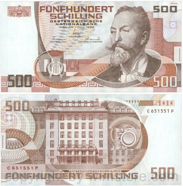 Österreich, 2. republik, p151, 500 schilling 1985, serie c h; 1 (kopie)