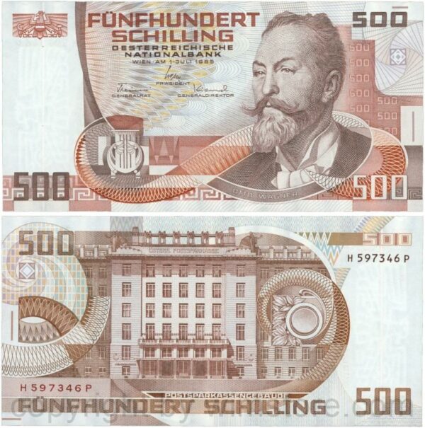 Österreich, 2. republik, p151, 500 schilling 1985, serie c h; 1 (kopie)