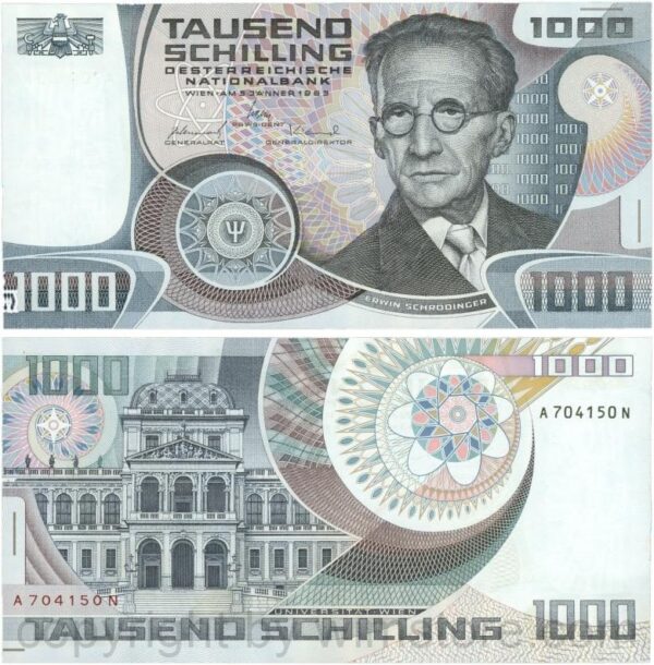 Österreich, 2. republik, p152, 1000 schilling 1983, serie a n; 1