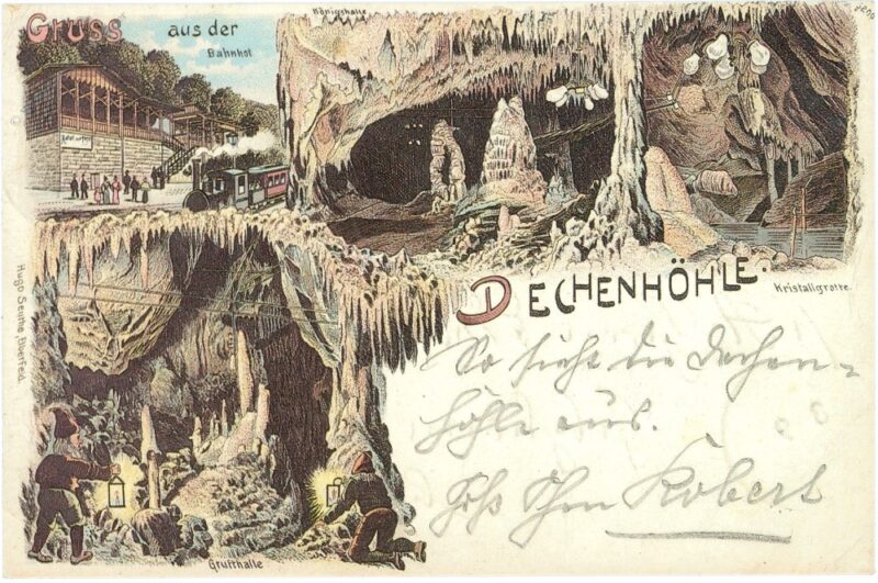 dechenhöhle, gruss aus, nachdruck