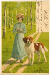 dame mit hund