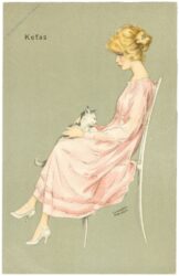 dame mit katze dame mit katze