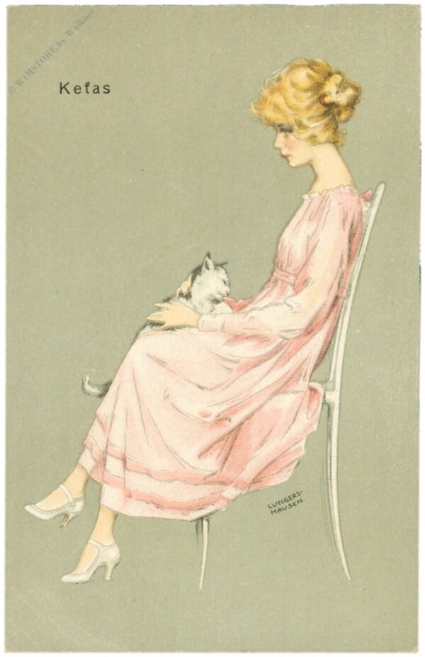dame mit katze dame mit katze