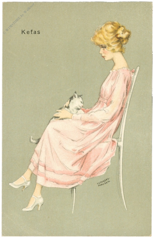 dame mit katze dame mit katze
