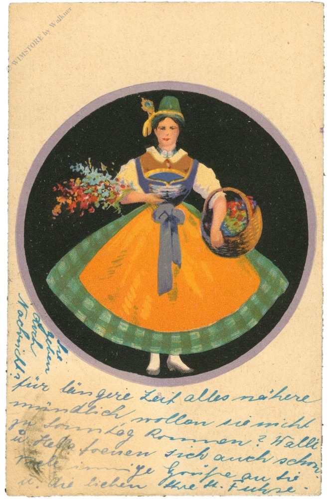 dame in tracht