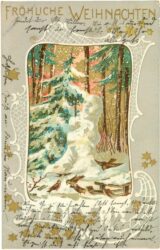 weihnachten, schneemann im wald