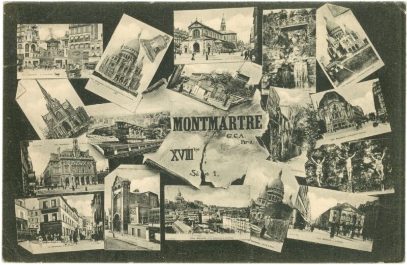 paris, montmartre, multiansicht paris, montmartre, multiansicht