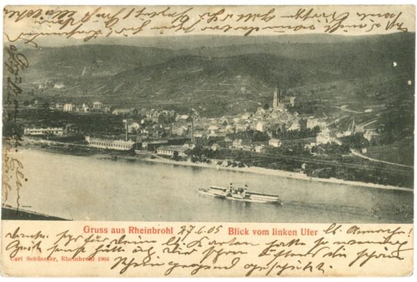 rheinbrohl, blick vom linken ufer