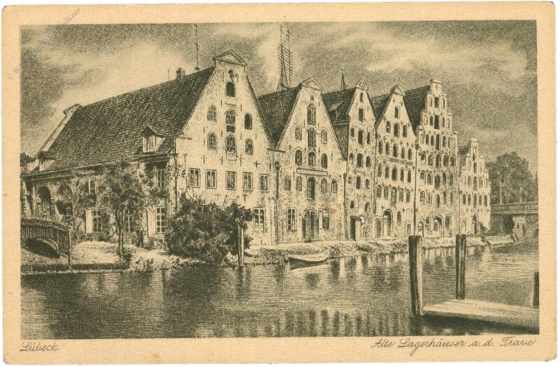 lübeck, alte lagerhäuser an der trave lübeck, alte lagerhäuser an der trave