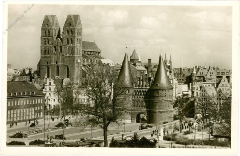 lübeck, st. marien und holstentor lübeck, st. marien und holstentor