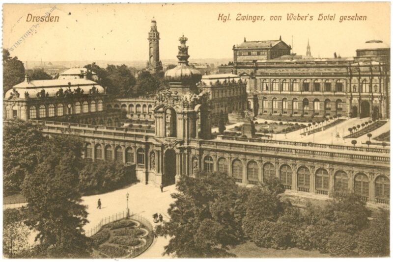 dresden, kög. zwinger, von weber's hotel gesehen dresden, kög. zwinger, von weber's hotel gesehen