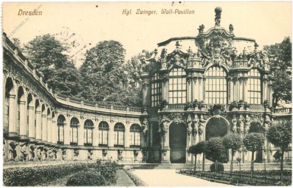 dresden, kög. zwinger, wall pavillon