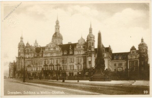 dresden, schloss und wettin obelisk