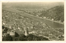 heidelberg, blick vom rindenhäuschen auf schloss und stadt