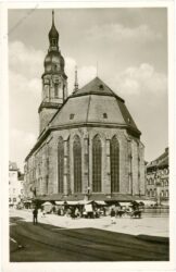 heidelberg, marktplatz mit herkulesbrunnen und heiliggeistkirche