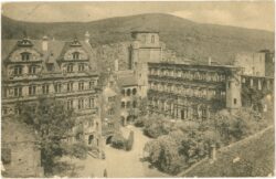 heidelberg, otto heinrichsbau und friedrichsbau vom wartturm aus gesehen
