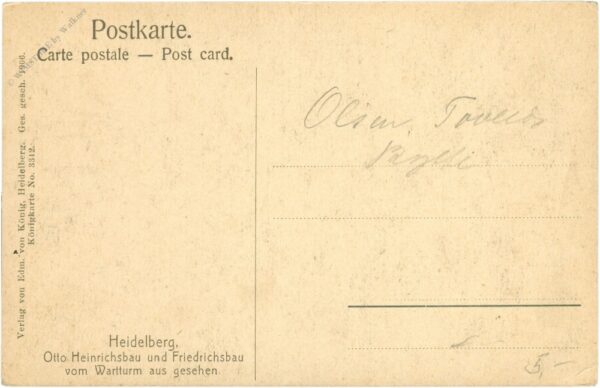 heidelberg, otto heinrichsbau und friedrichsbau vom wartturm aus gesehen
