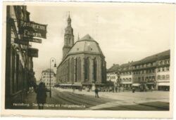 heidelberg, der marktplatz mit heiliggeistkirche