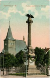 strasburg, kriegerdenkmal und kirche