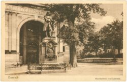 eisenach, bachdenkmal mit esplanade