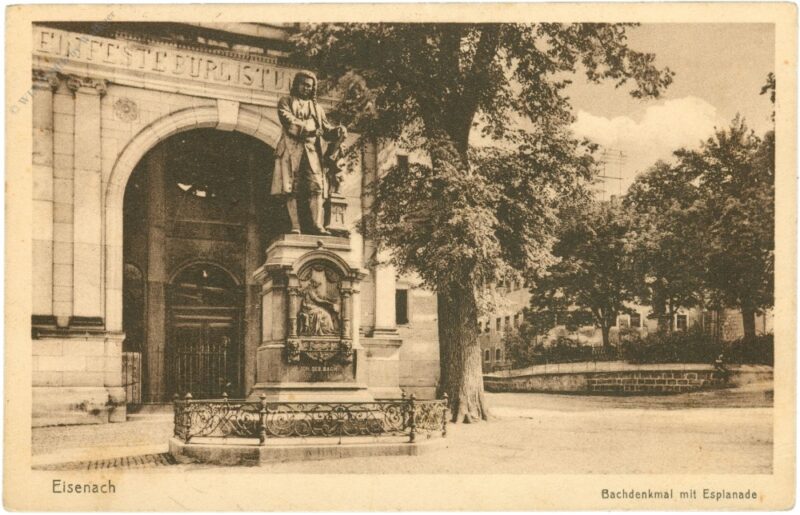 eisenach, bachdenkmal mit esplanade eisenach, bachdenkmal mit esplanade