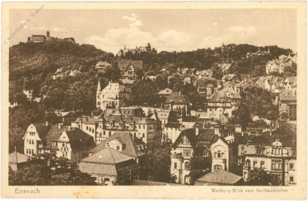 eisenach, wartburg, blick vom karthausgarten