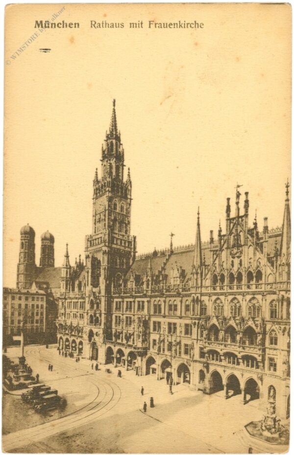 münchen, rathaus mit frauenkirche