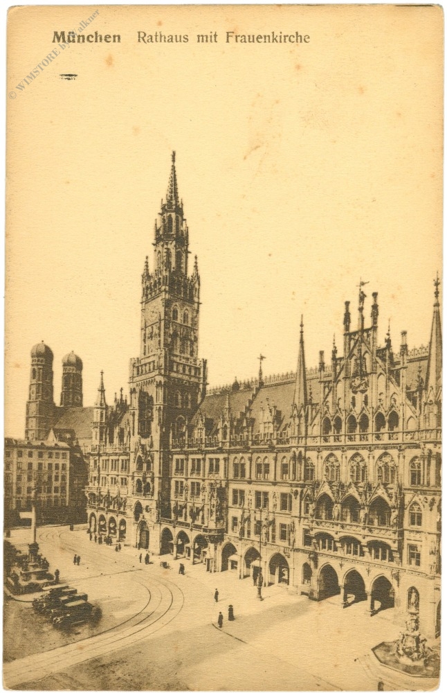 münchen, rathaus mit frauenkirche