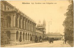 münchen, kgl. residenz vom hofgarten aus