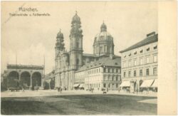 münchen, theatinerkirche und feldherrnhalle
