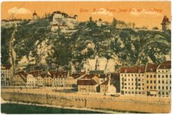graz, kaiser franz josefs kai mit schlossberg
