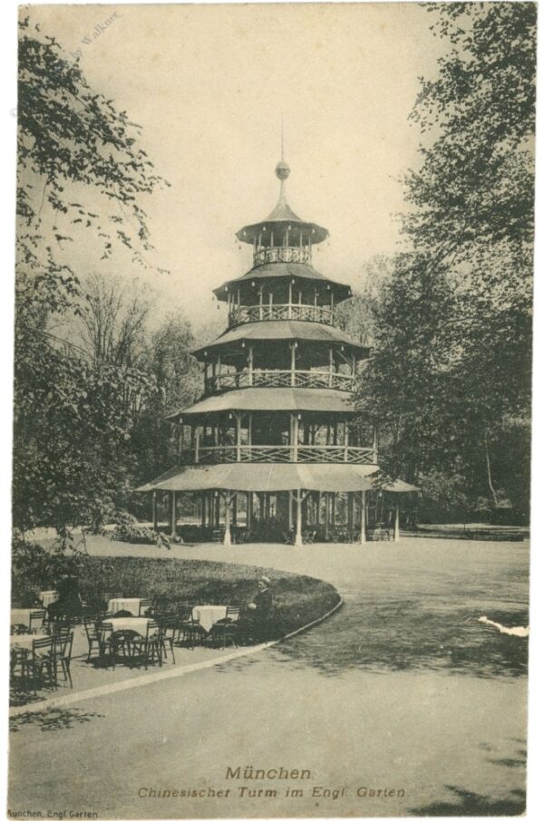 münchen, chinesischer turm im englischen garten