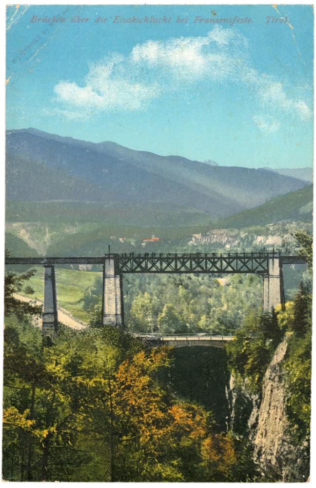 franzensfeste, brücke über die eisackschlucht franzensfeste, brücke über die eisackschlucht