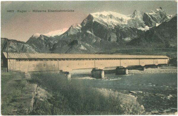 bad ragaz, hölzerne eisenbahnbrücke