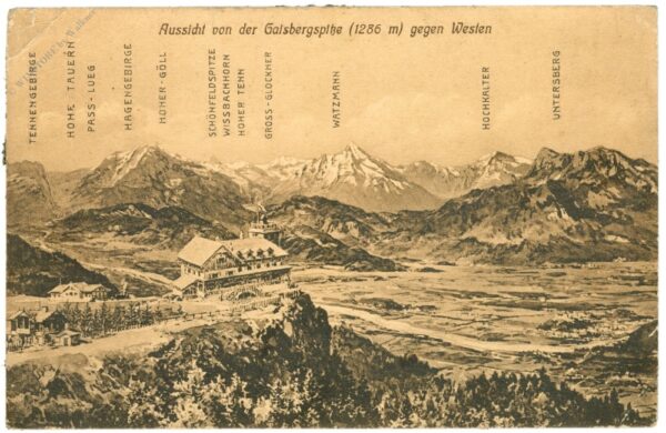 salzburg, aussicht von der gaisbergspitze gegen westen