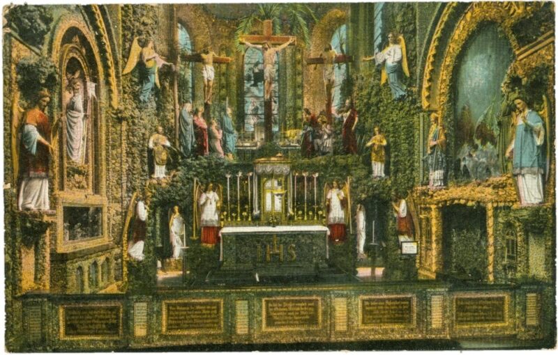 koblenz, gruss aus arenberg, kirche, inneres