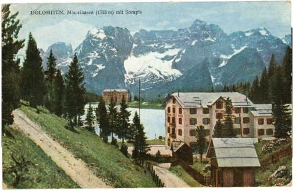 dolomiten, misurinasee mit sorapis