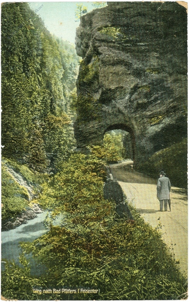 bad pfäfers, weg nach bad pfäfers (felsentor)