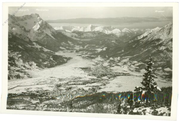 garmisch partenkirchen, blick vom wank