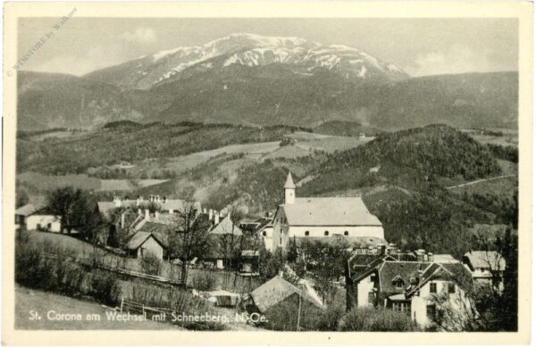 st. corona am wechsel, mit schneeberg