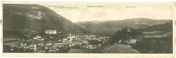 murau, panorama klappkarte