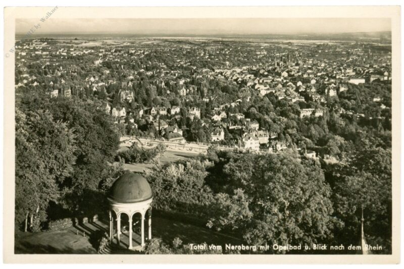 neroberg, totale mit opelbad und blick nach dem rhein