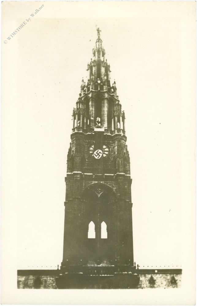 turm mit hakenkreuzfahne turm mit hakenkreuzfahne