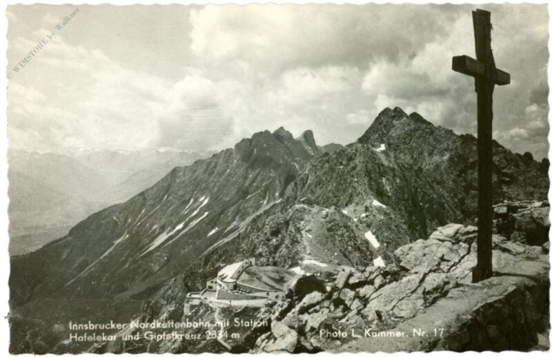 innsbruck, nordkettenbahn, mit station, hafelekar und gipfelkreuz